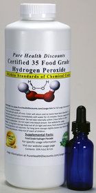 35% Hydrogen Peroxide 1 Quart - does not come with glass dropper bottle.