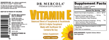 Vitamin E - 30 capsules